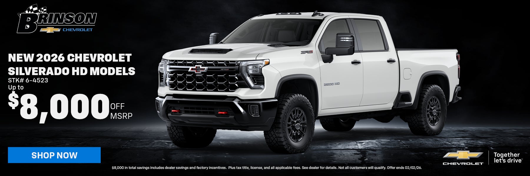 Up to $8,000 off MSRP